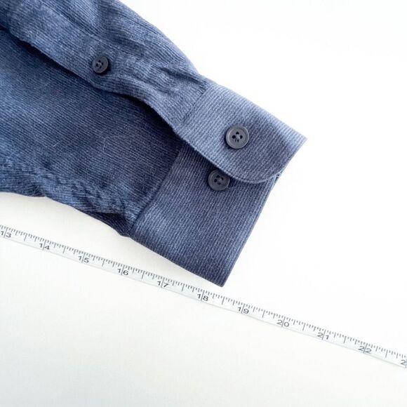 Perry Ellis Portfolio Mens Shirt Button Down Long Sleeve Textured Blue Small - Picture 5 of 7